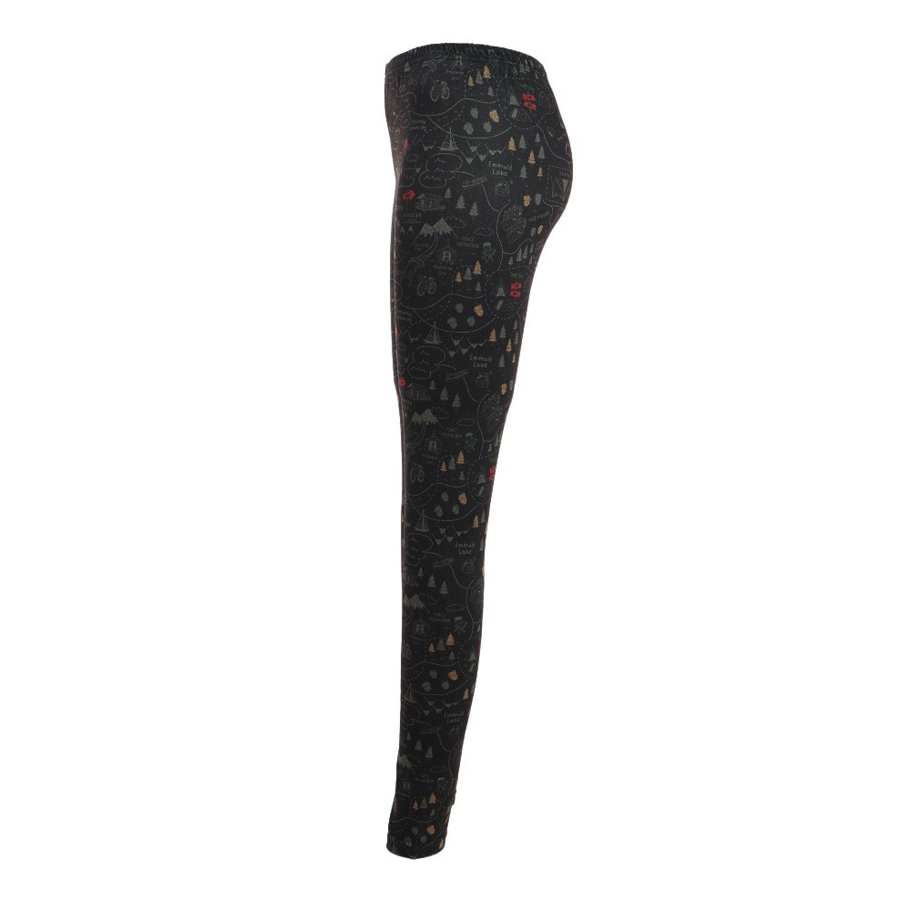 クリフメイヤー（KRIFF MAYER）（レディース）レギンス 総柄 スパッツ アウトドア トレッキング 山ガール 2217843L-19 BLACK ブラック