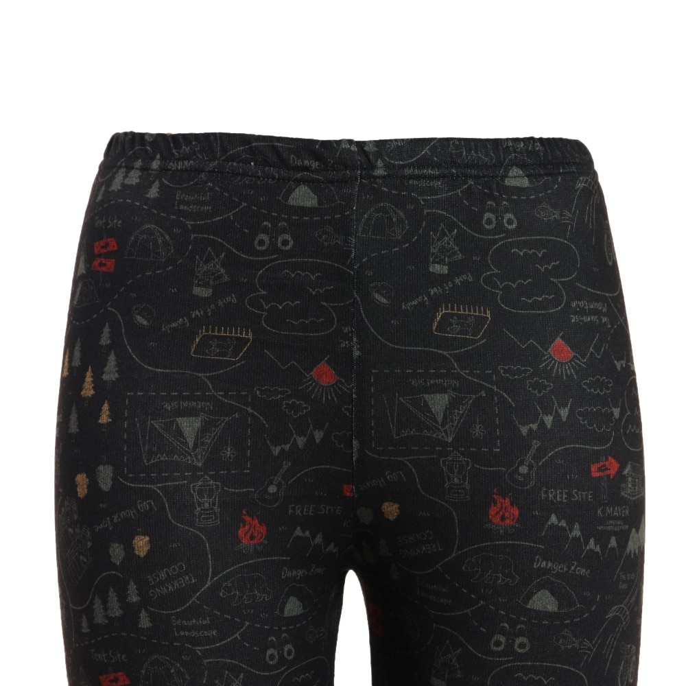 クリフメイヤー（KRIFF MAYER）（レディース）レギンス 総柄 スパッツ アウトドア トレッキング 山ガール 2217843L-19 BLACK ブラック