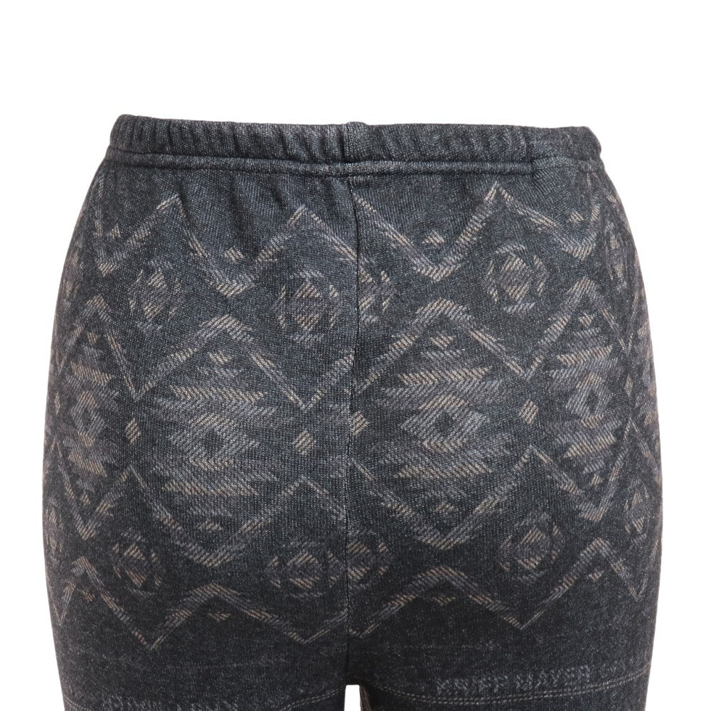 クリフメイヤー（KRIFF MAYER）（レディース）レギンス 暖か総柄スパッツ 2227850L-17 CHARCOAL チャコールグレー 重ね着 防寒