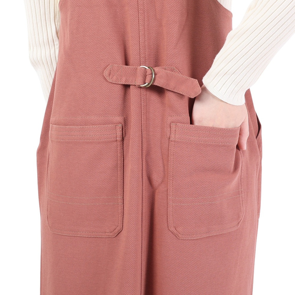 クリフメイヤー（KRIFF MAYER）（レディース）カットジャンパースカート 2233508L-30:PINK ピンク ワンピース 春 ストレッチ フロントファスナー
