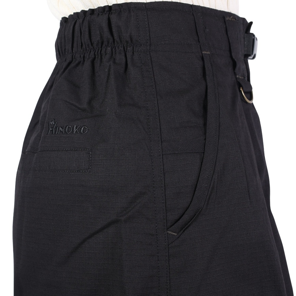 クリフメイヤー（KRIFF MAYER）（レディース）春 スカート ロング ライトHINOKOスカート 2235123L-19:BLACK ブラックウエスト調節 難燃 ラップスカート
