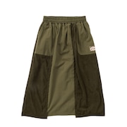 (レディース)異素材切替スカート 2415125L:69:KHAKI