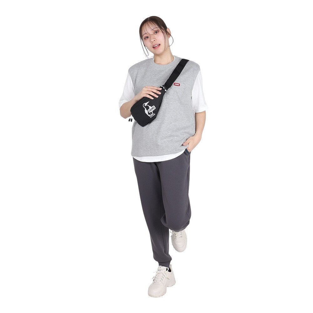 チャムス（CHUMS）（レディース）半袖Tシャツ + ベスト キーストーン レイヤードTシャツ CH10-1493-G005 グレー 重ね着 セット