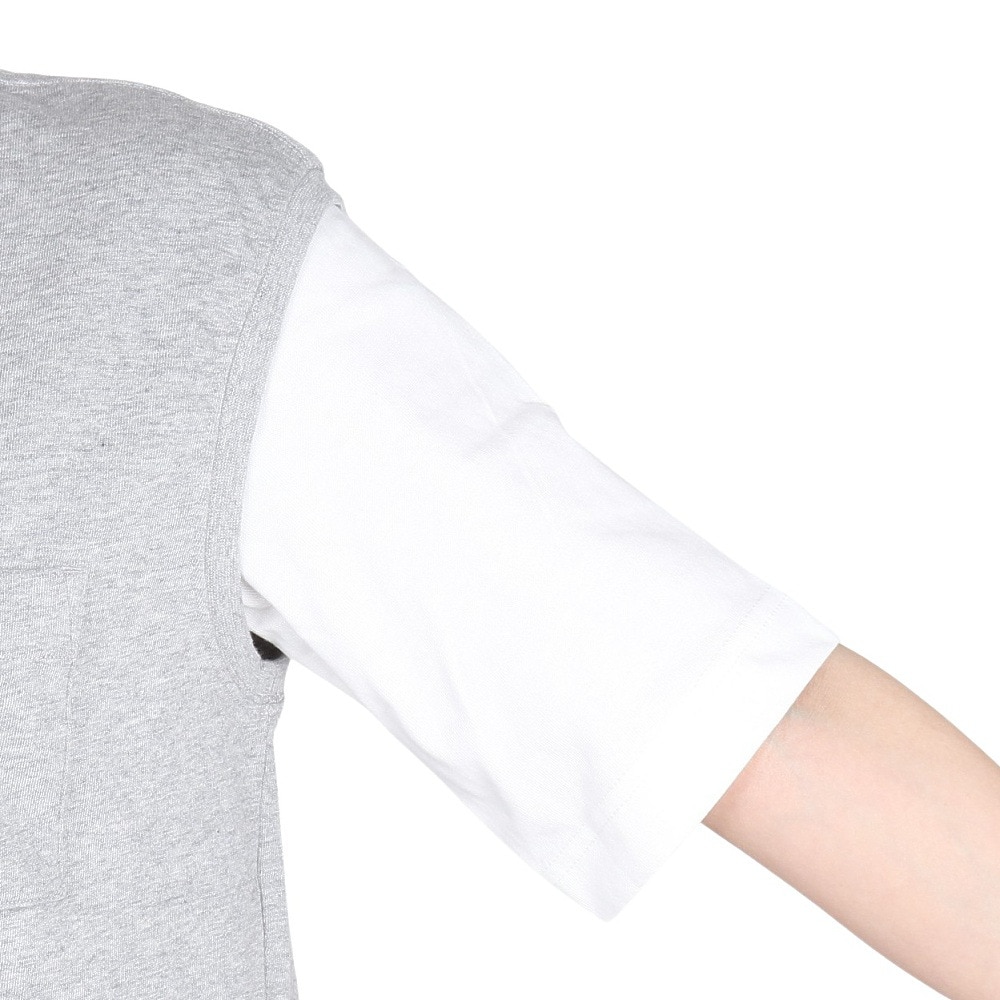 チャムス（CHUMS）（レディース）半袖Tシャツ + ベスト キーストーン レイヤードTシャツ CH10-1493-G005 グレー 重ね着 セット