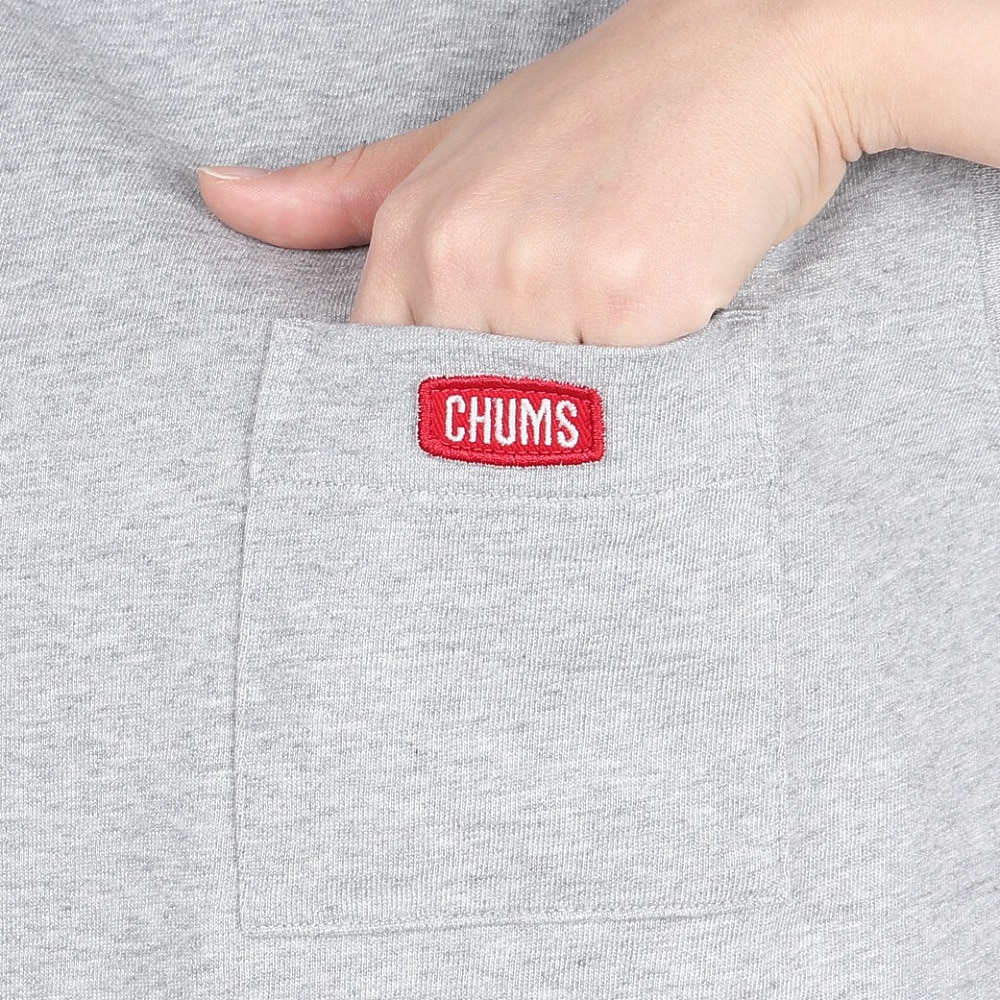 チャムス（CHUMS）（レディース）半袖Tシャツ + ベスト キーストーン レイヤードTシャツ CH10-1493-G005 グレー 重ね着 セット