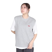 (レディース)半袖Tシャツ + ベスト キーストーン レイヤードTシャツ CH10-1493-G005 グレー 重ね着 セット