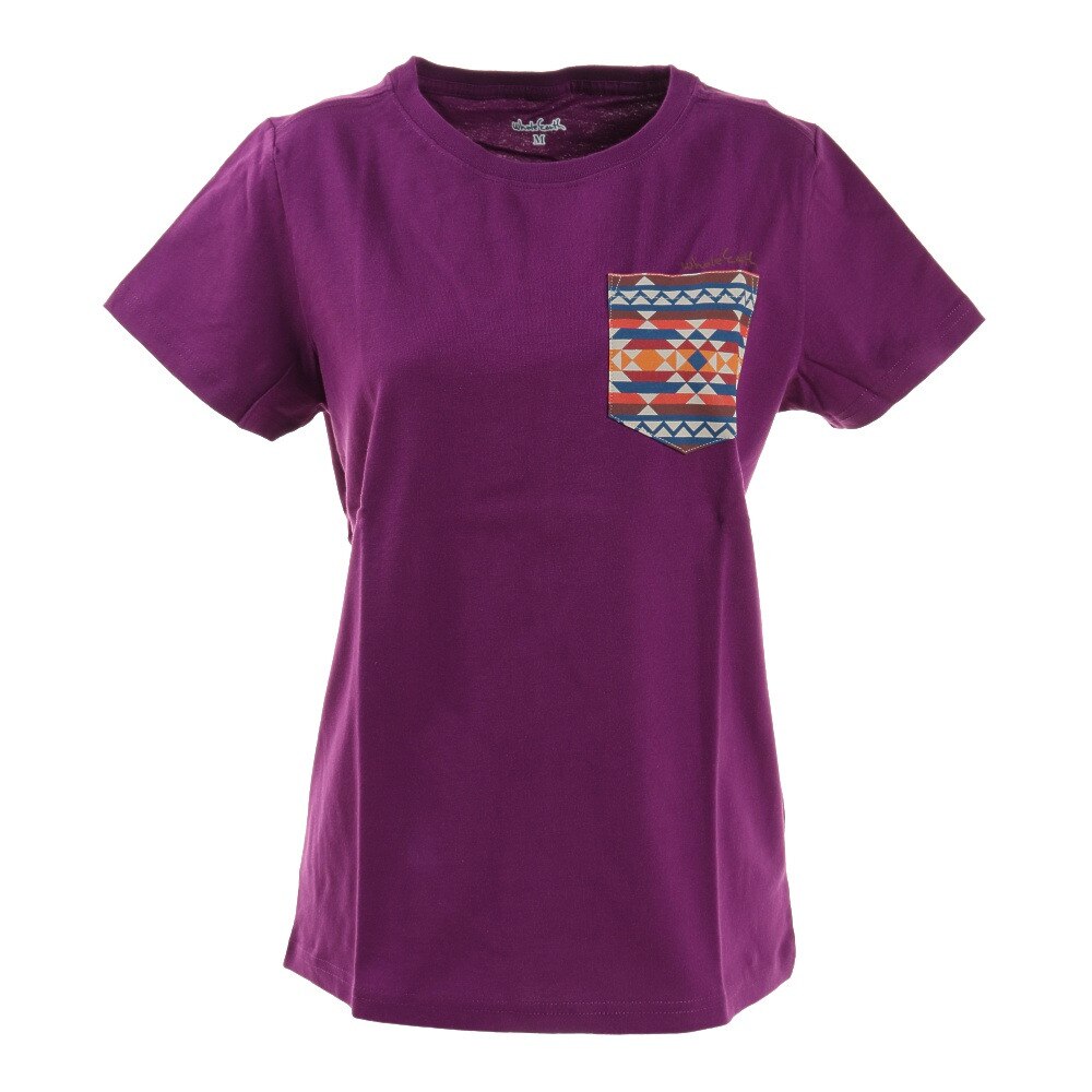  Tシャツ 半袖 NAVAJO WE2HHA33 MGT 紫 パープル 胸ポケット おしゃれ 綿 綿100