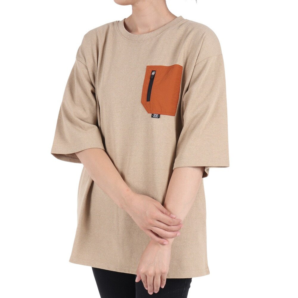 ピュアドライエコポケットTシャツ A0512508-35 BEI