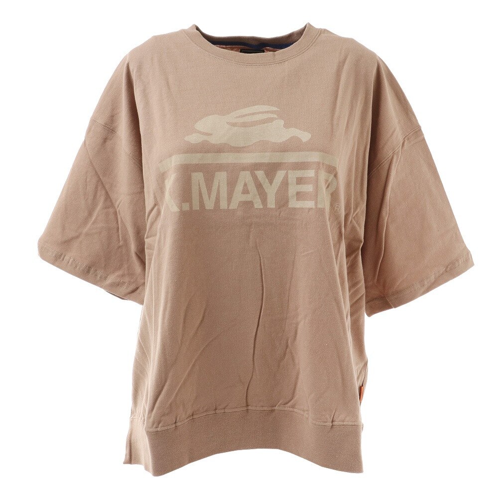  ロゴ半袖ゆるTシャツ 1967212L-20 BEIGE