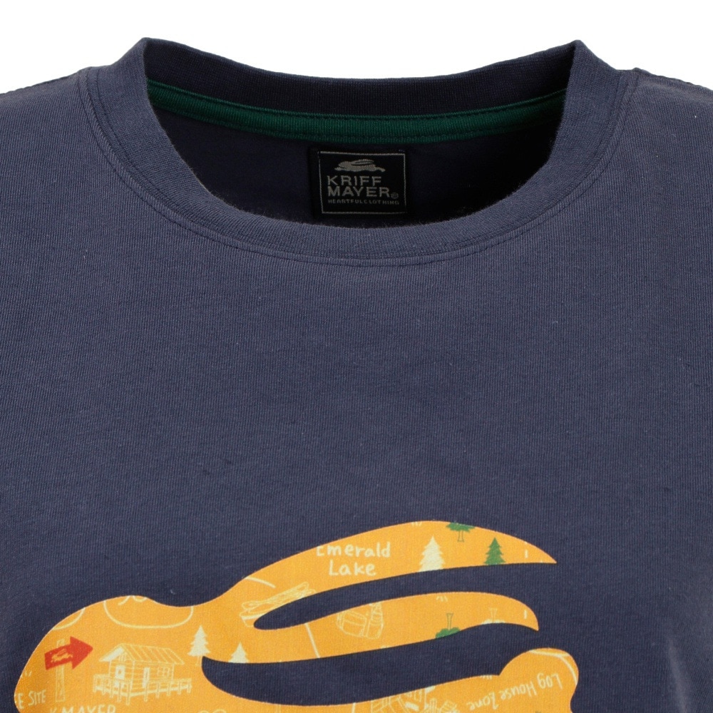 クリフメイヤー（KRIFF MAYER）（レディース）抗菌Aライン半袖T ラビット 2147210L-79 NAVY ティーシャツ トップス カジュアル アニマルプリント