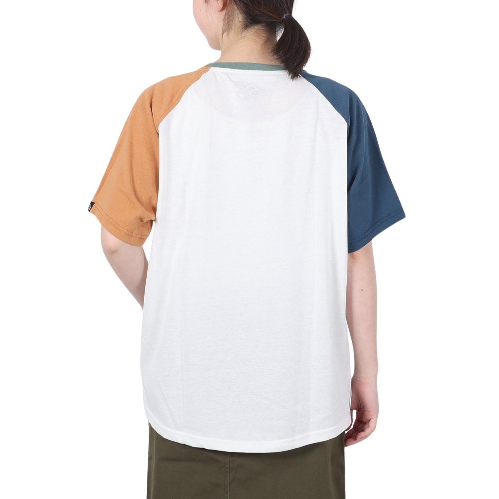 クリフメイヤー（KRIFF MAYER）（レディース）3カラーロゴ半袖Tシャツ 2147812L-90 MULTI-COL ティーシャツ トップス カジュアル クルーネック ドルマン