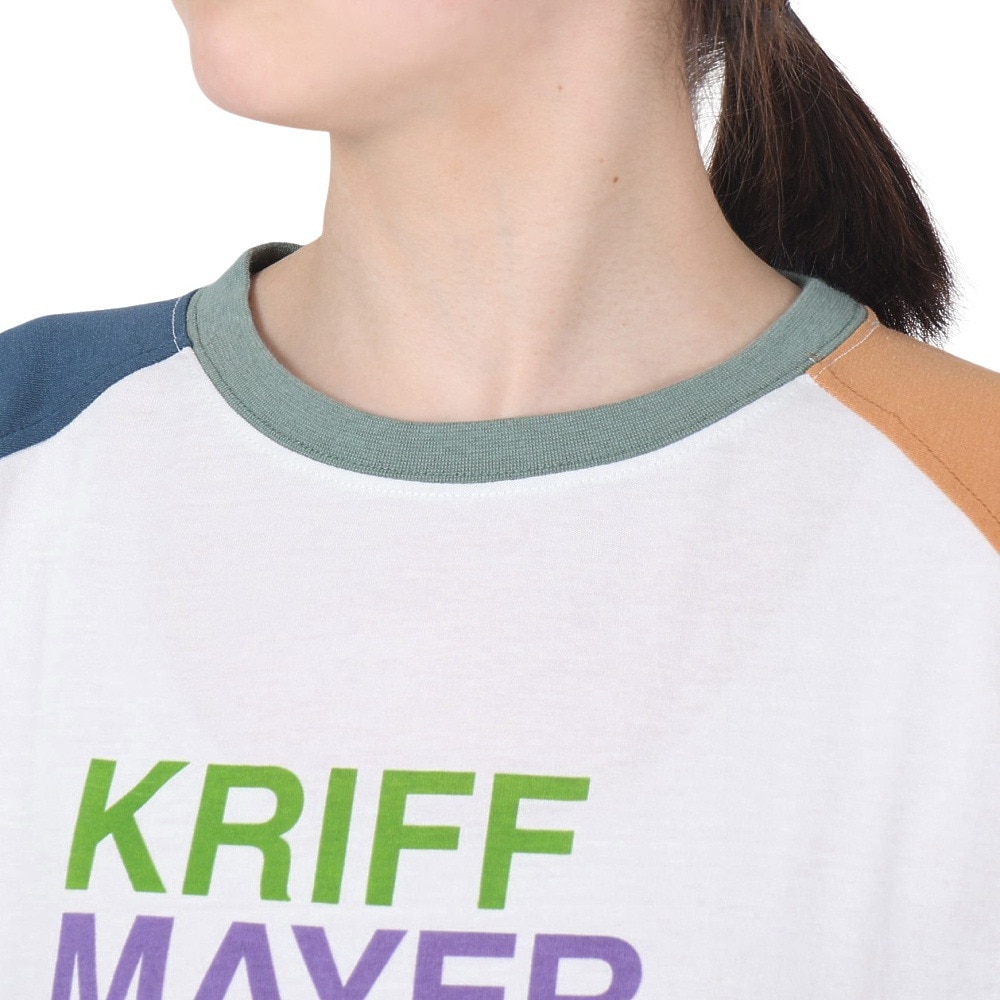 クリフメイヤー（KRIFF MAYER）（レディース）3カラーロゴ半袖Tシャツ 2147812L-90 MULTI-COL ティーシャツ トップス カジュアル クルーネック ドルマン
