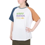 クリフメイヤー(KRIFF MAYER)(レディース)3カラーロゴ半袖Tシャツ 2147812L-90 MULTI-COL ティーシャツ トップス カジュアル クルーネック ドルマン