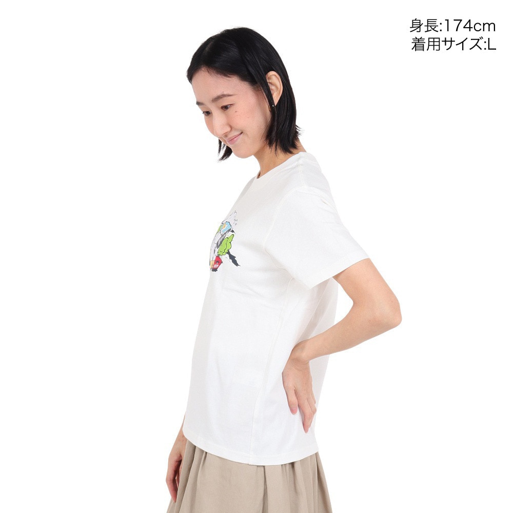 チャムス（CHUMS）（レディース）半袖Tシャツ レイクサイドキャンプ Tシャツ CH11-2162-W001 ホワイト