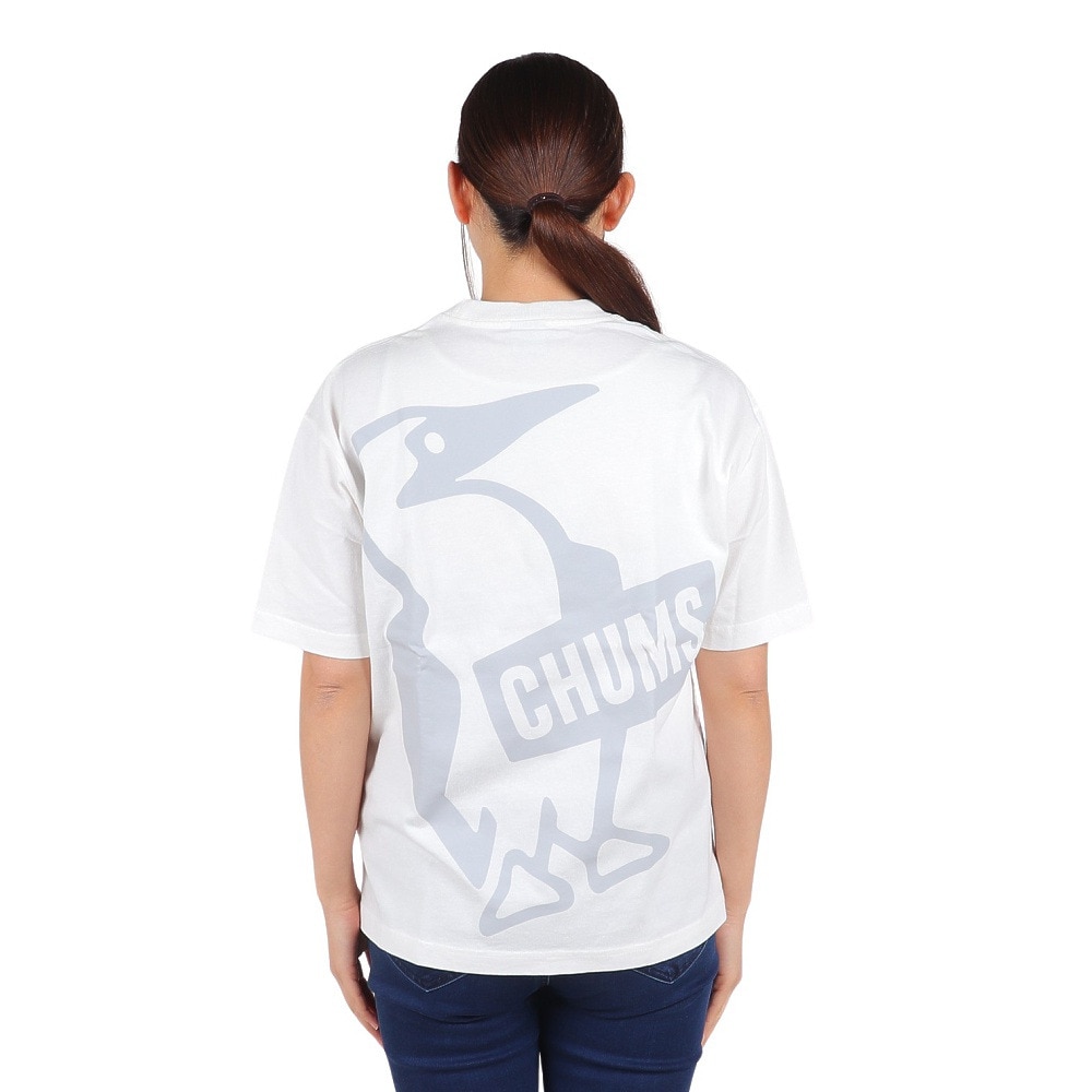 チャムス（CHUMS）（レディース）半袖Tシャツ オーバーサイズド Big BOOBY Tシャツ CH11-2167-W001 オフホワイト