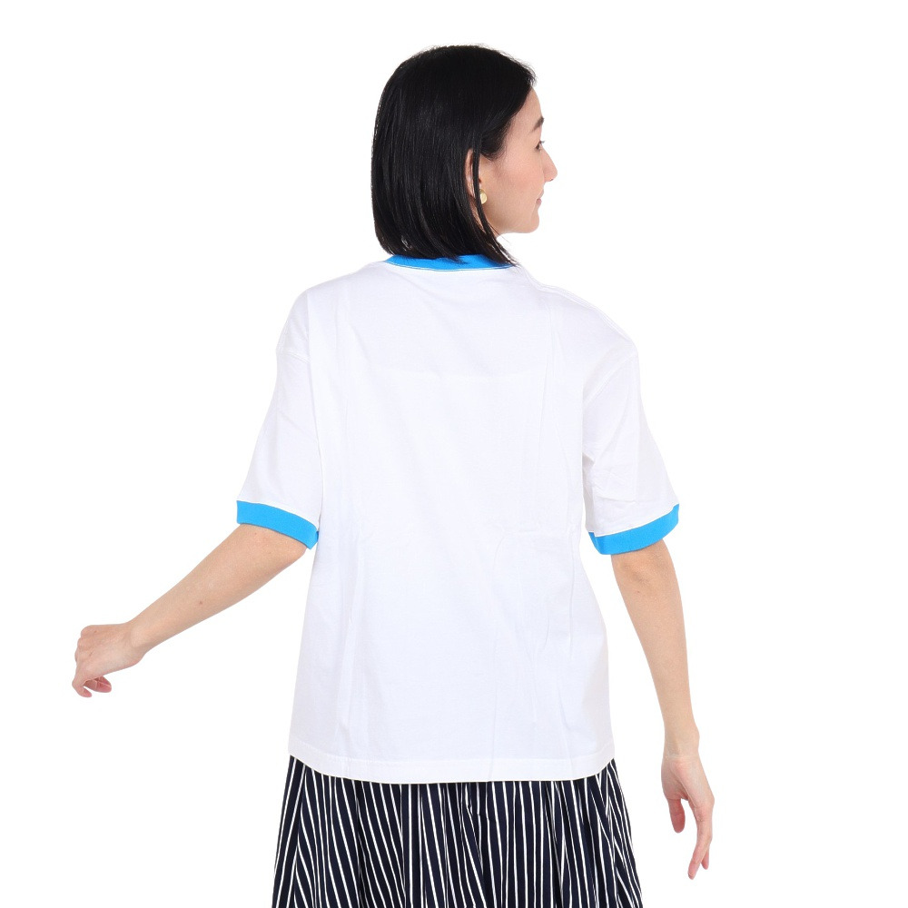 チャムス（CHUMS）（レディース）半袖Tシャツ オーバーサイズドリンガー CHUMS ロゴTシャツ CH11-2179-W014 ホワイト×レッド