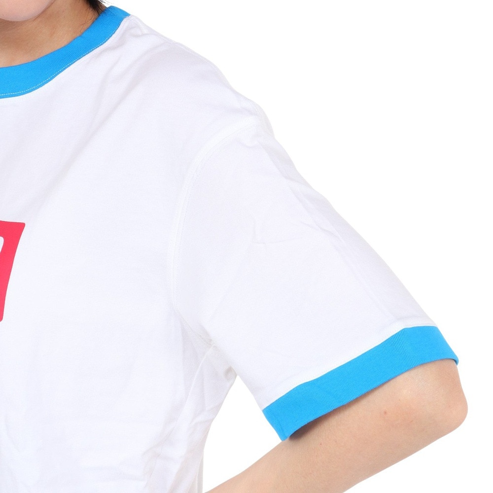 チャムス（CHUMS）（レディース）半袖Tシャツ オーバーサイズドリンガー CHUMS ロゴTシャツ CH11-2179-W014 ホワイト×レッド