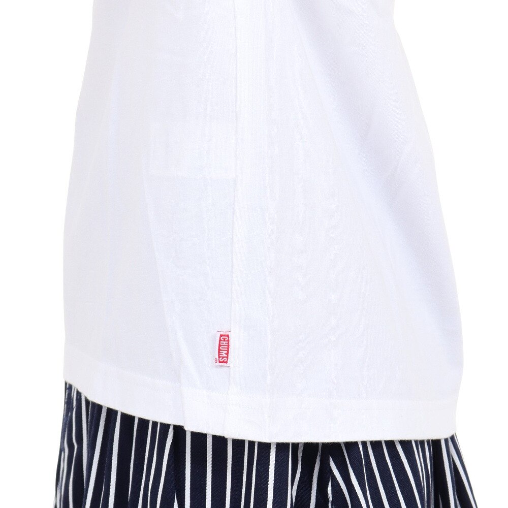 チャムス（CHUMS）（レディース）半袖Tシャツ オーバーサイズドリンガー CHUMS ロゴTシャツ CH11-2179-W014 ホワイト×レッド