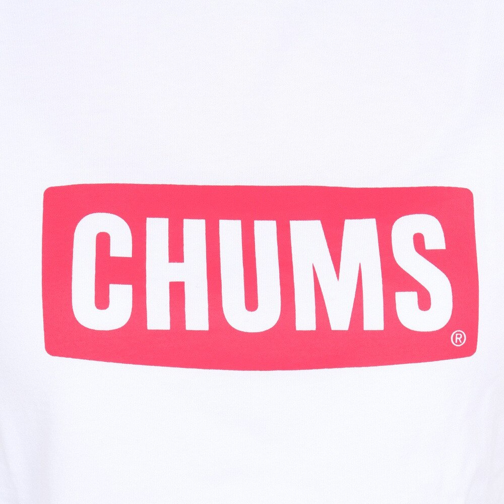 チャムス（CHUMS）（レディース）半袖Tシャツ オーバーサイズドリンガー CHUMS ロゴTシャツ CH11-2179-W014 ホワイト×レッド
