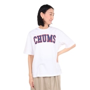 チャムス（CHUMS）（レディース）半袖Tシャツ オーバーサイズド カレッジ Tシャツ CH11-2180-W001 ホワイト