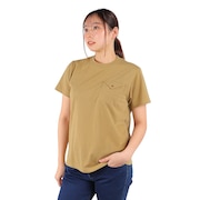 チャムス（CHUMS）（レディース）半袖Tシャツ フレイムリターダント フラップポケットTシャツ CH11-2185-B001 ベージュ