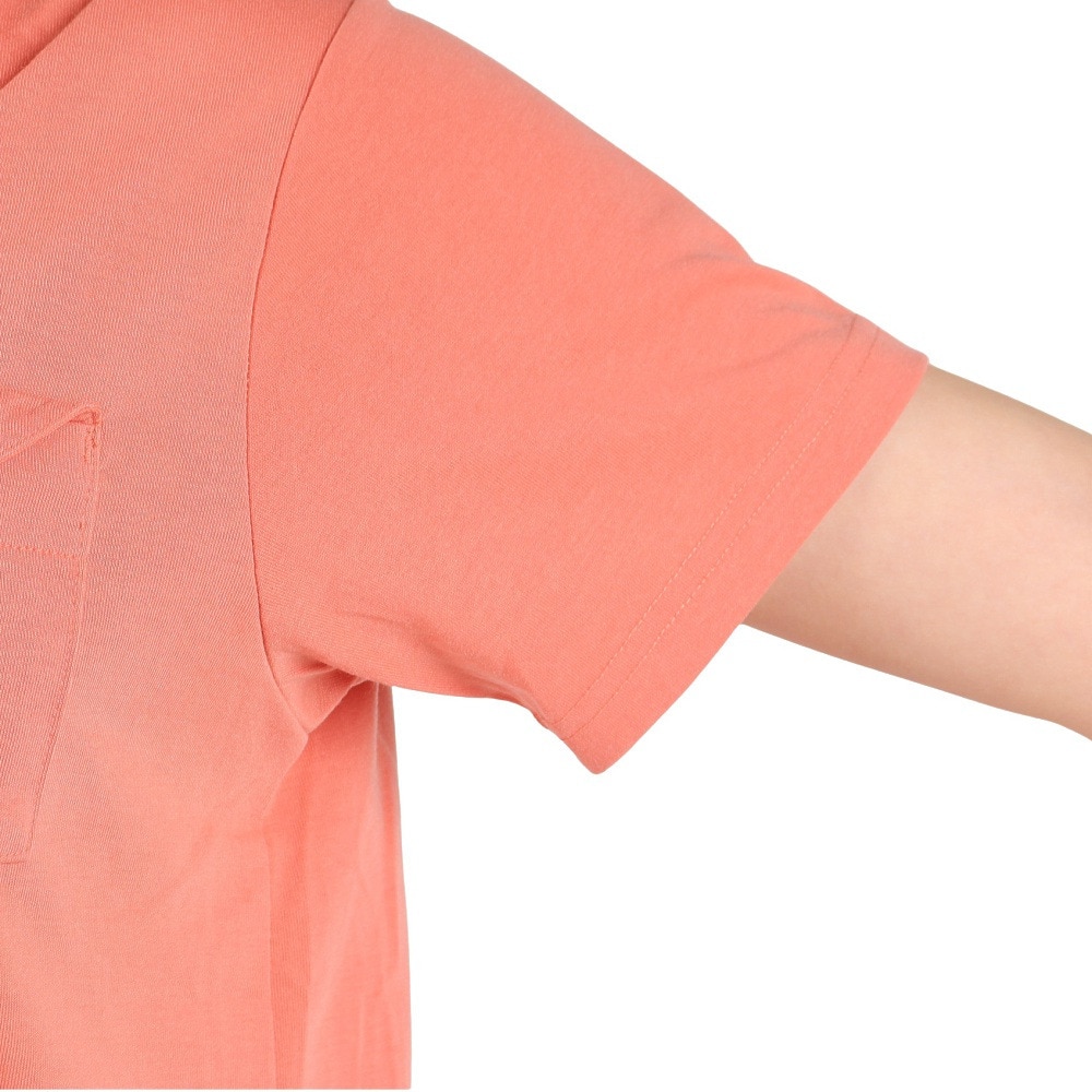 チャムス（CHUMS）（レディース）半袖Tシャツ フレイムリターダント フラップポケットTシャツ CH11-2185-R078 サーモンピンク