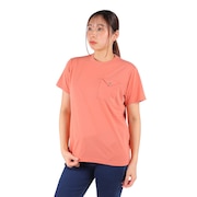 チャムス（CHUMS）（レディース）半袖Tシャツ フレイムリターダント フラップポケットTシャツ CH11-2185-R078 サーモンピンク