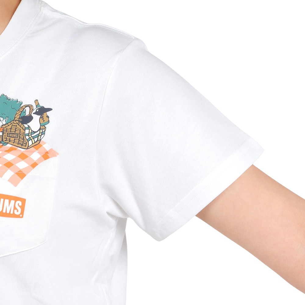 チャムス（CHUMS）（レディース）半袖Tシャツ Picnic BB ポケット 半袖シャツ CH11-2192-W001 ホワイト