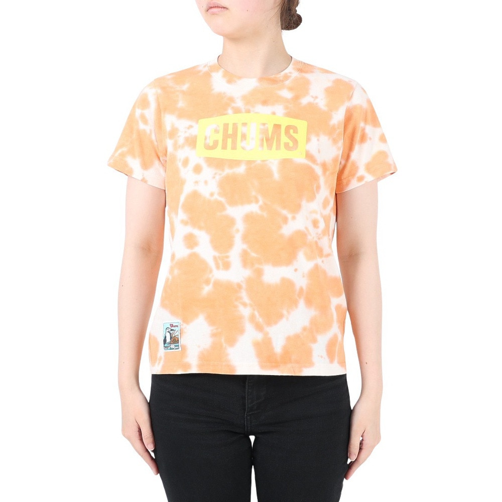 チャムス（CHUMS）（レディース）半袖Tシャツ 40 Years ロゴTシャツ CH11-2252-Z266 オレンジ