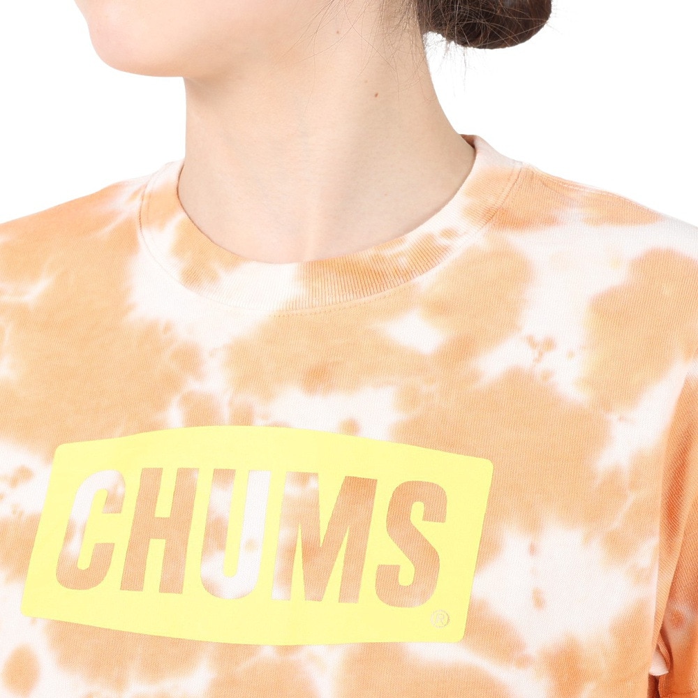 チャムス（CHUMS）（レディース）半袖Tシャツ 40 Years ロゴTシャツ CH11-2252-Z266 オレンジ