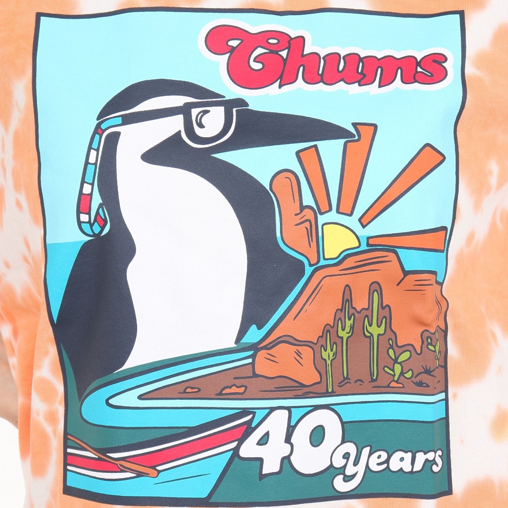 チャムス（CHUMS）（レディース）半袖Tシャツ CHUMS 40 Years 半袖Tシャツ CH11-2254-Z266 オレンジ