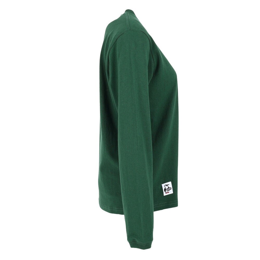 チャムス（CHUMS）（レディース）高耐久 ヘビー ウェイト コットン ロゴロングスリーブTシャツ CH11-2273-M080 グリーン ブレイキン