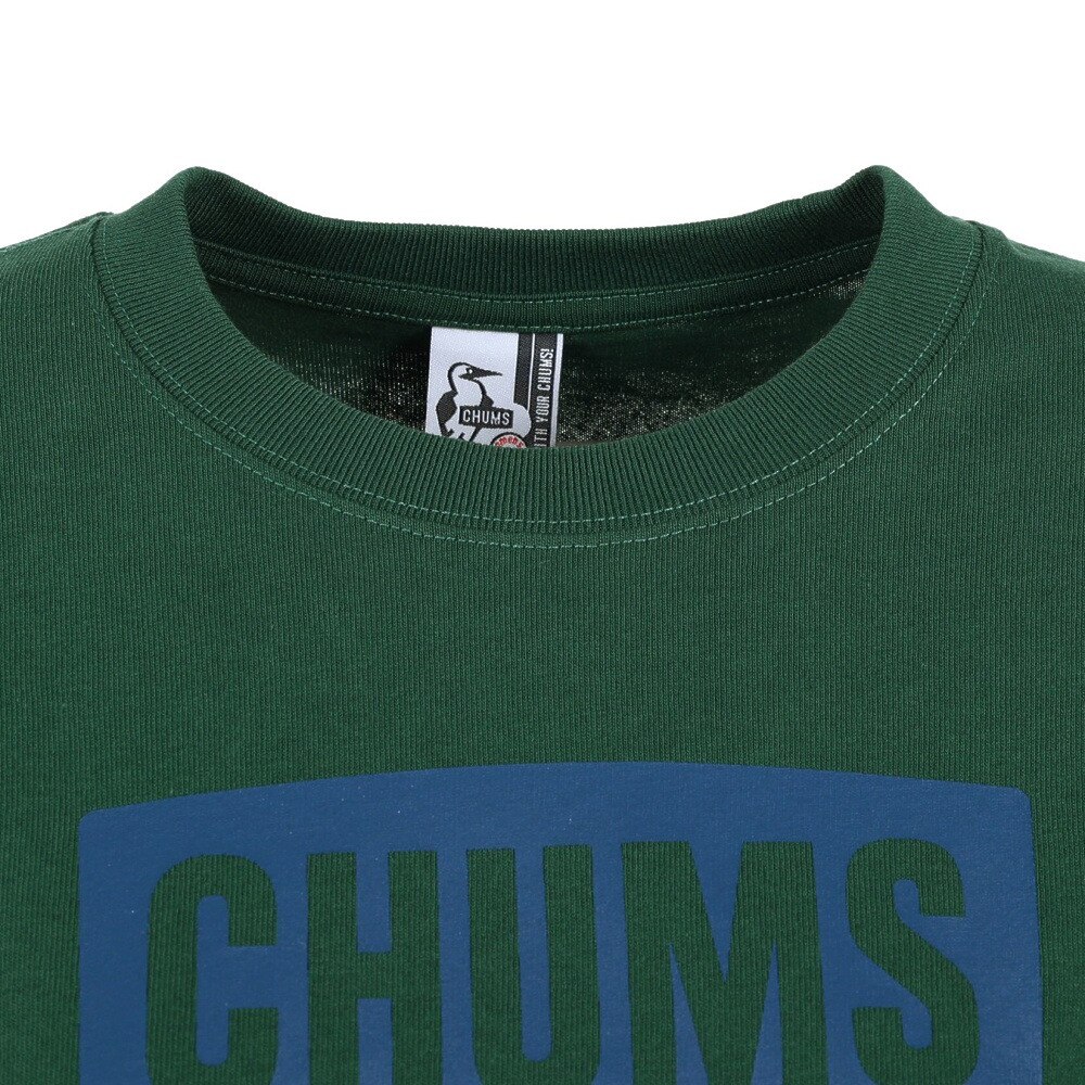 チャムス（CHUMS）（レディース）高耐久 ヘビー ウェイト コットン ロゴロングスリーブTシャツ CH11-2273-M080 グリーン ブレイキン