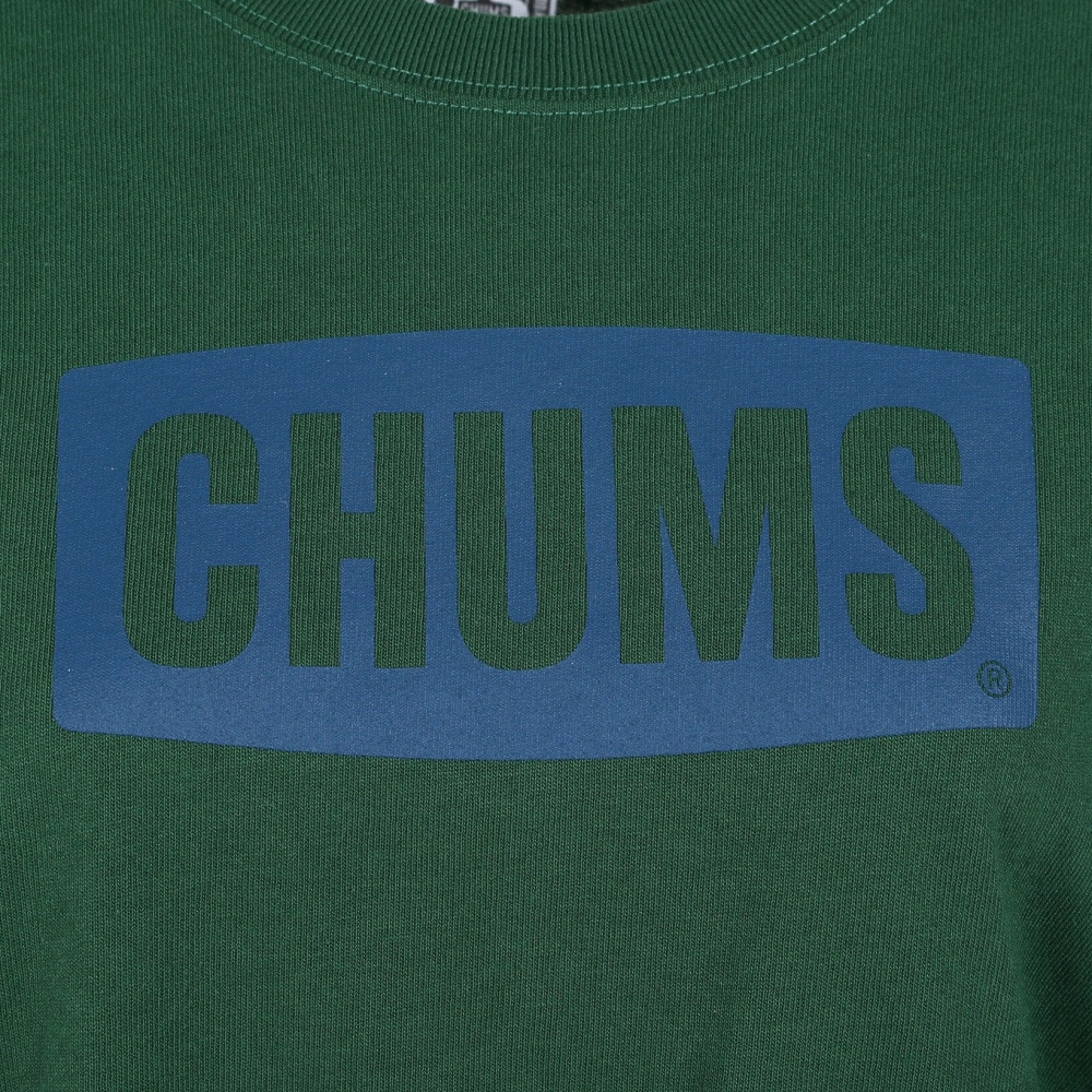 チャムス（CHUMS）（レディース）高耐久 ヘビー ウェイト コットン ロゴロングスリーブTシャツ CH11-2273-M080 グリーン ブレイキン