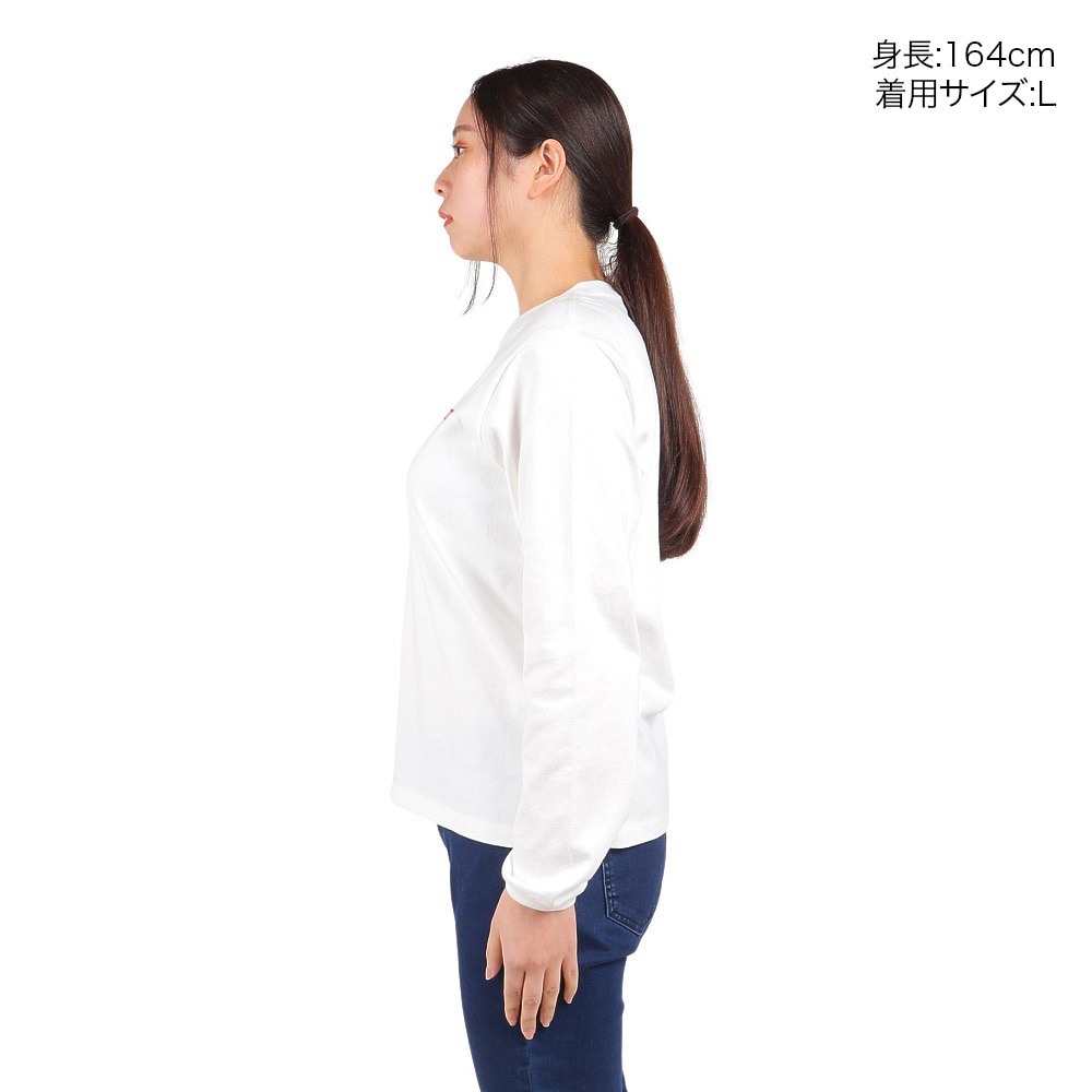 チャムス（CHUMS）（レディース）長袖Tシャツ ロンT ブービーロゴTシャツ CH11-2275-W001 ホワイト バックプリント 綿100