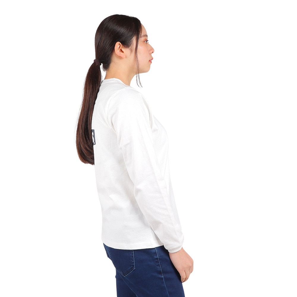 チャムス（CHUMS）（レディース）長袖Tシャツ ロンT ブービーロゴTシャツ CH11-2275-W001 ホワイト バックプリント 綿100