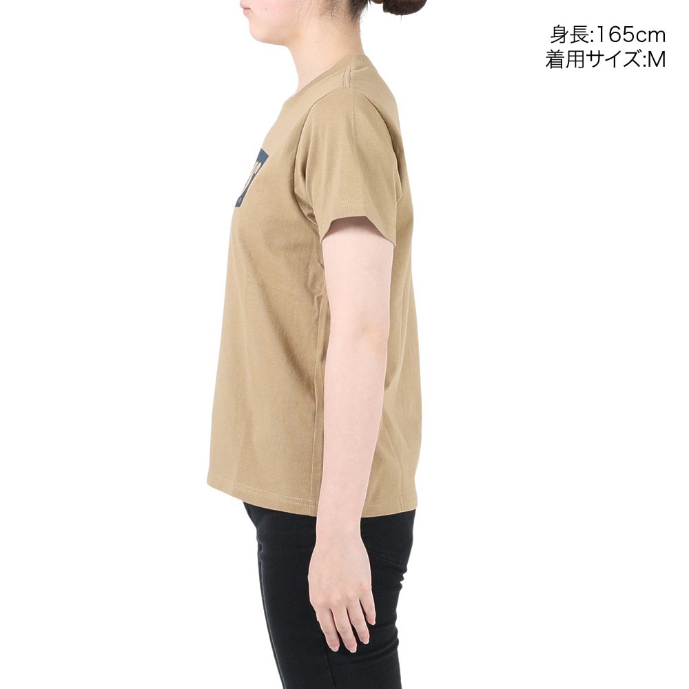 チャムス（CHUMS）（レディース）ロゴ 半袖Tシャツ CH11-2277-B083 ベージュ
