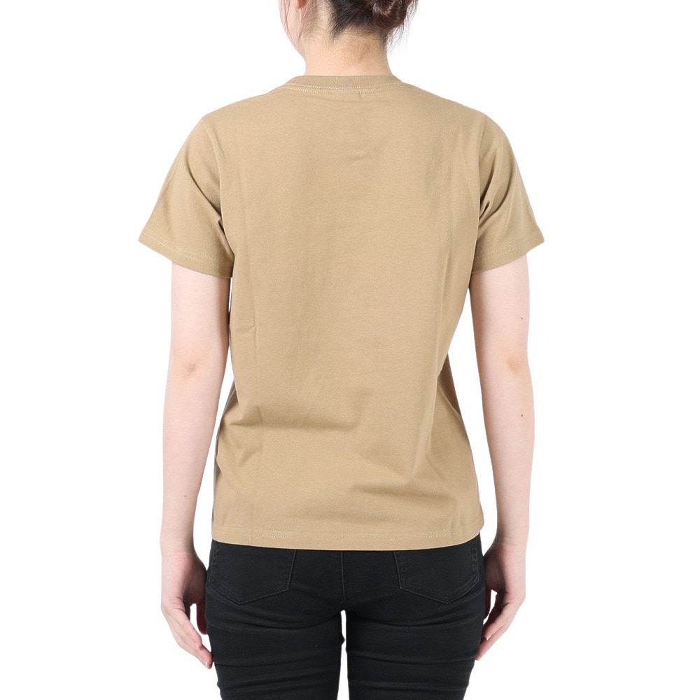 チャムス（CHUMS）（レディース）ロゴ 半袖Tシャツ CH11-2277-B083 ベージュ