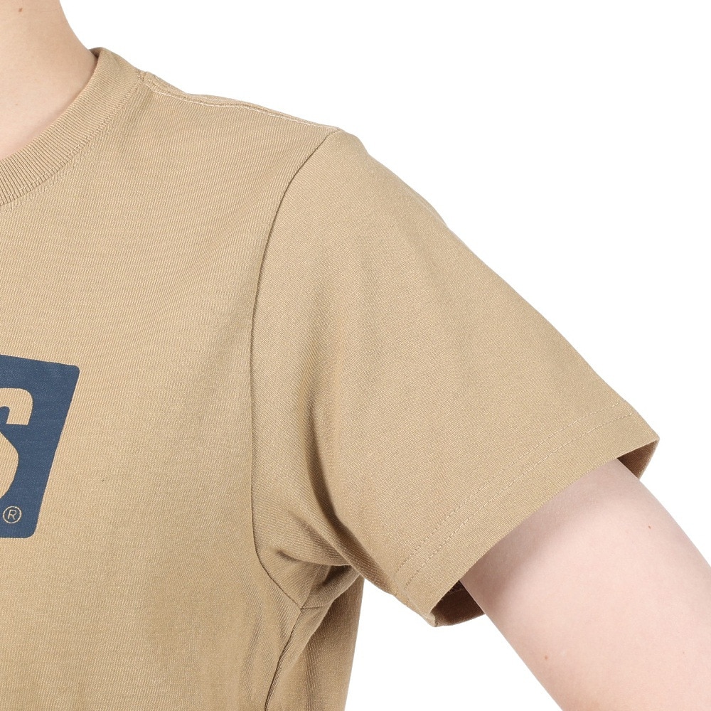 チャムス（CHUMS）（レディース）ロゴ 半袖Tシャツ CH11-2277-B083 ベージュ