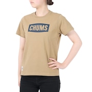 チャムス（CHUMS）（レディース）ロゴ 半袖Tシャツ CH11-2277-B083 ベージュ