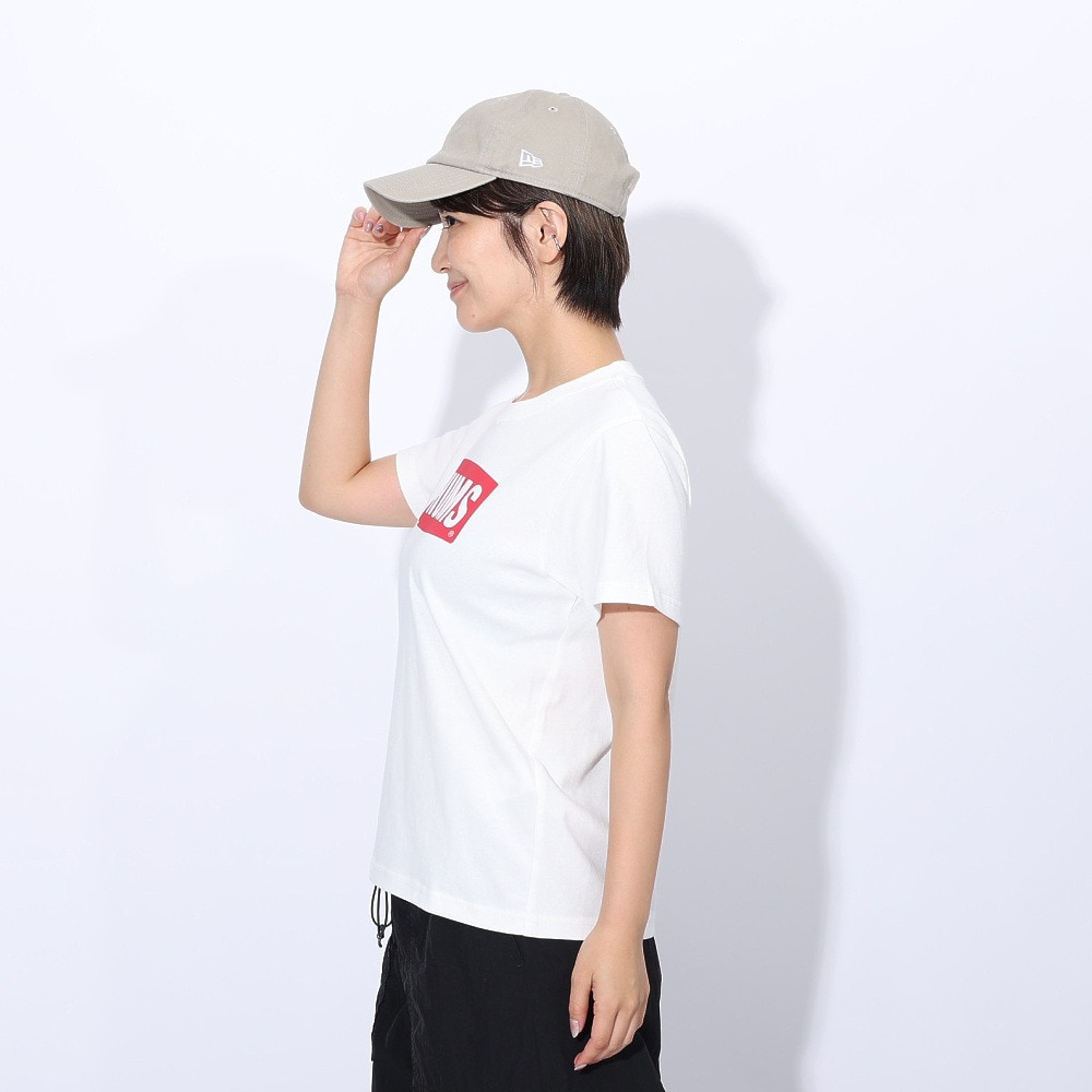 チャムス（CHUMS）（レディース）ロゴ 半袖Tシャツ CH11-2277-W014 ホワイト×レッド