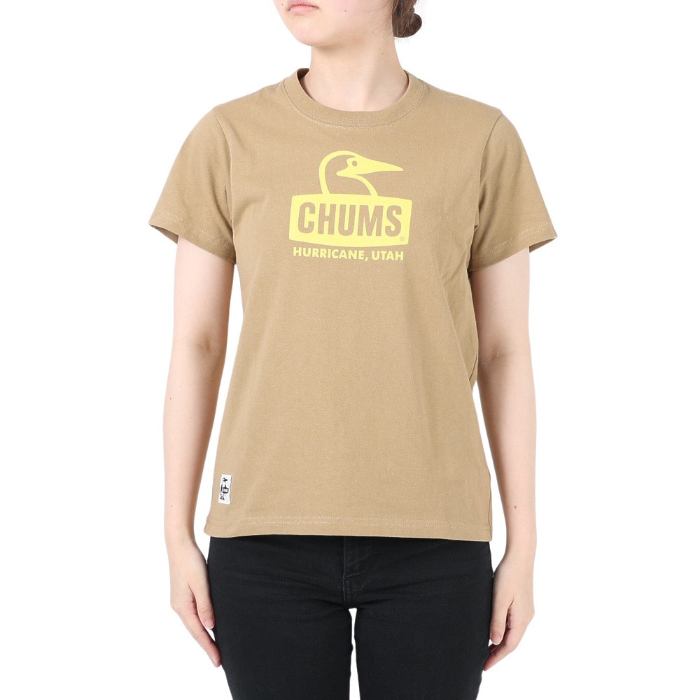 チャムス（CHUMS）（レディース）ブービーフェイス 半袖Tシャツ CH11-2278-B080 ベージュ