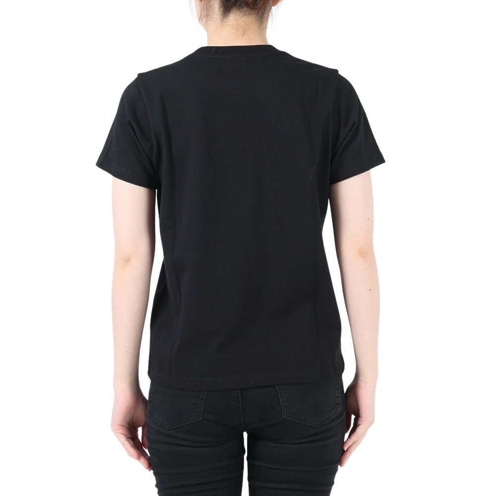チャムス（CHUMS）（レディース）Tシャツ 半袖 ブービーフェイス CH11-2278-K004 ブラック×ホワイト