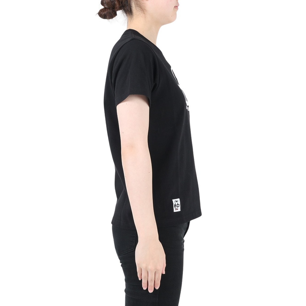 チャムス（CHUMS）（レディース）Tシャツ 半袖 ブービーフェイス CH11-2278-K004 ブラック×ホワイト