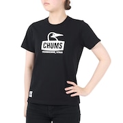 (レディース)Tシャツ 半袖 ブービーフェイス CH11-2278-K004 ブラック×ホワイト