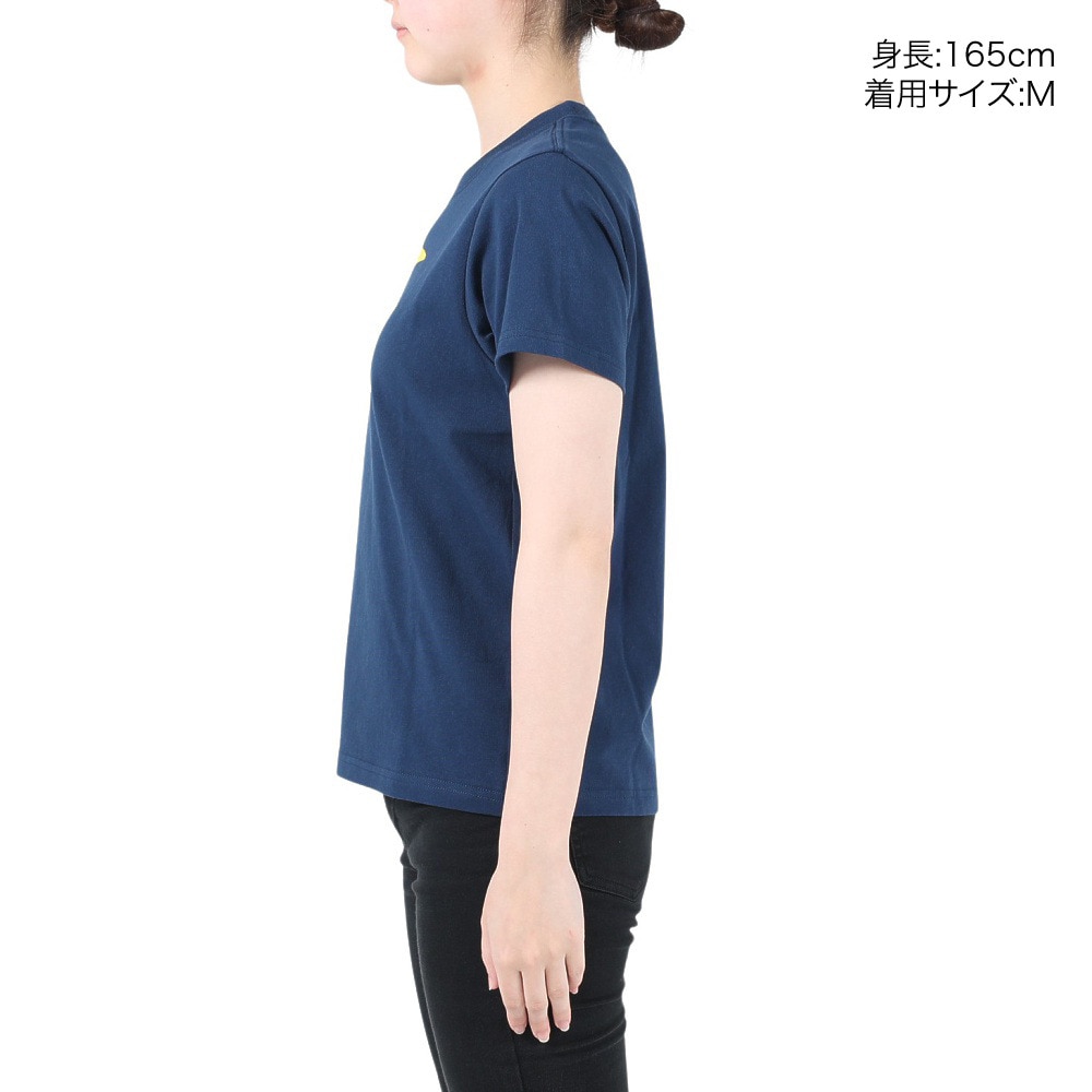 チャムス（CHUMS）（レディース）ブービーフェイス 半袖Tシャツ CH11-2278-N015 ネイビー×イエロー