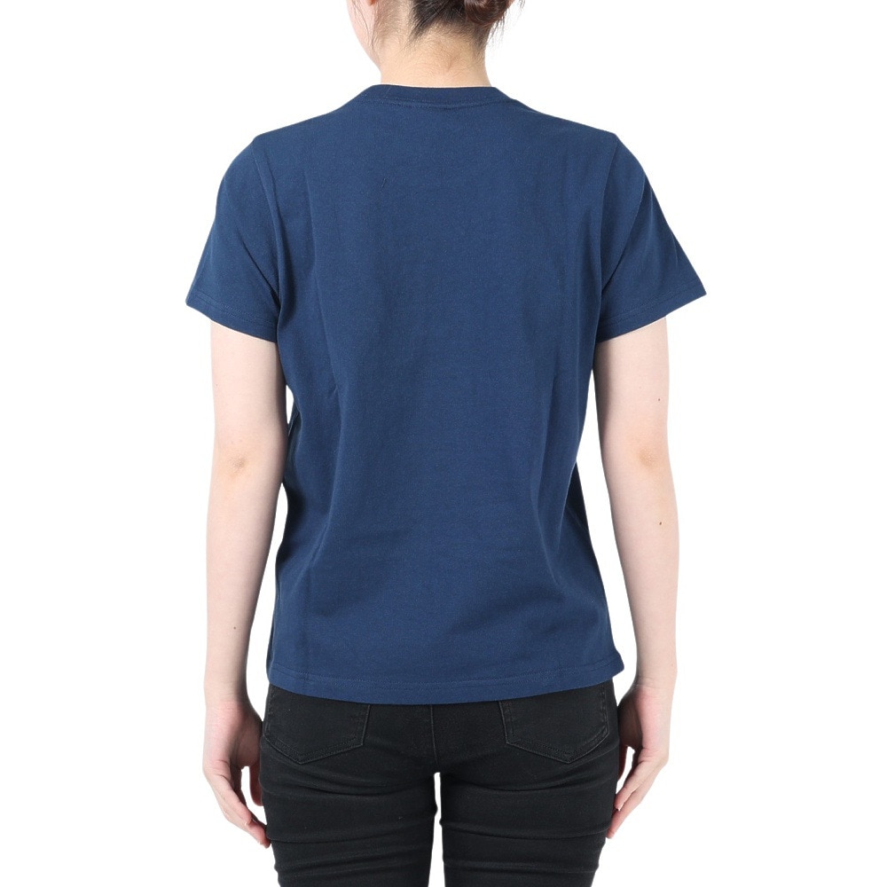 チャムス（CHUMS）（レディース）ブービーフェイス 半袖Tシャツ CH11-2278-N015 ネイビー×イエロー