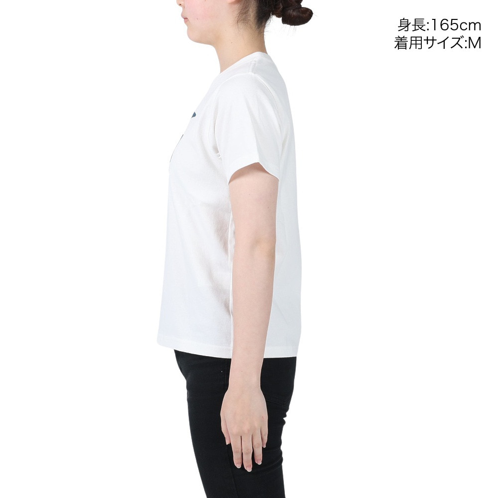 チャムス（CHUMS）（レディース）Tシャツ 半袖 ブービーフェイス CH11-2278-W015 ホワイト×ネイビー