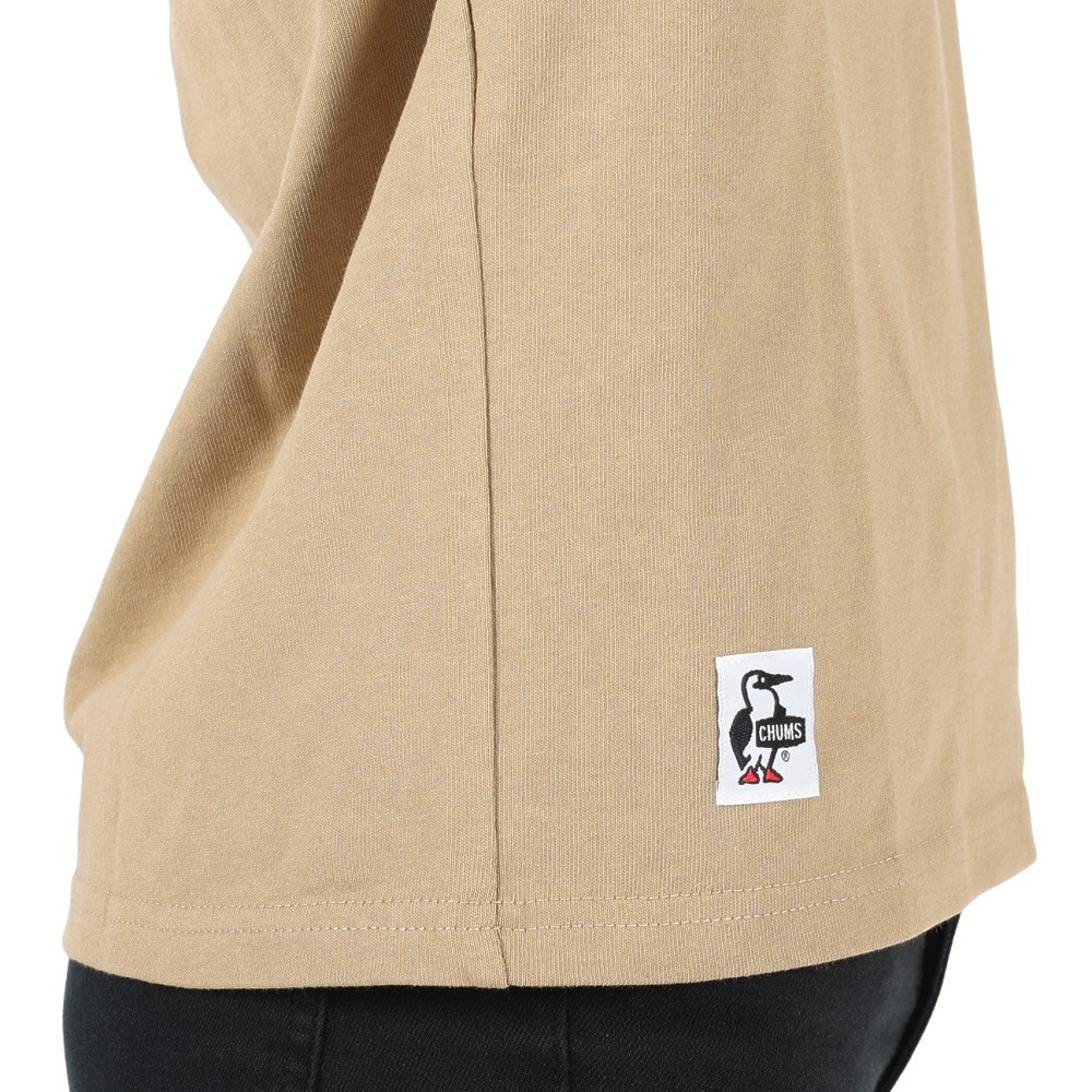 チャムス（CHUMS）（レディース）Tシャツ 半袖 ブービーロゴ CH11-2279-B001 ベージュ