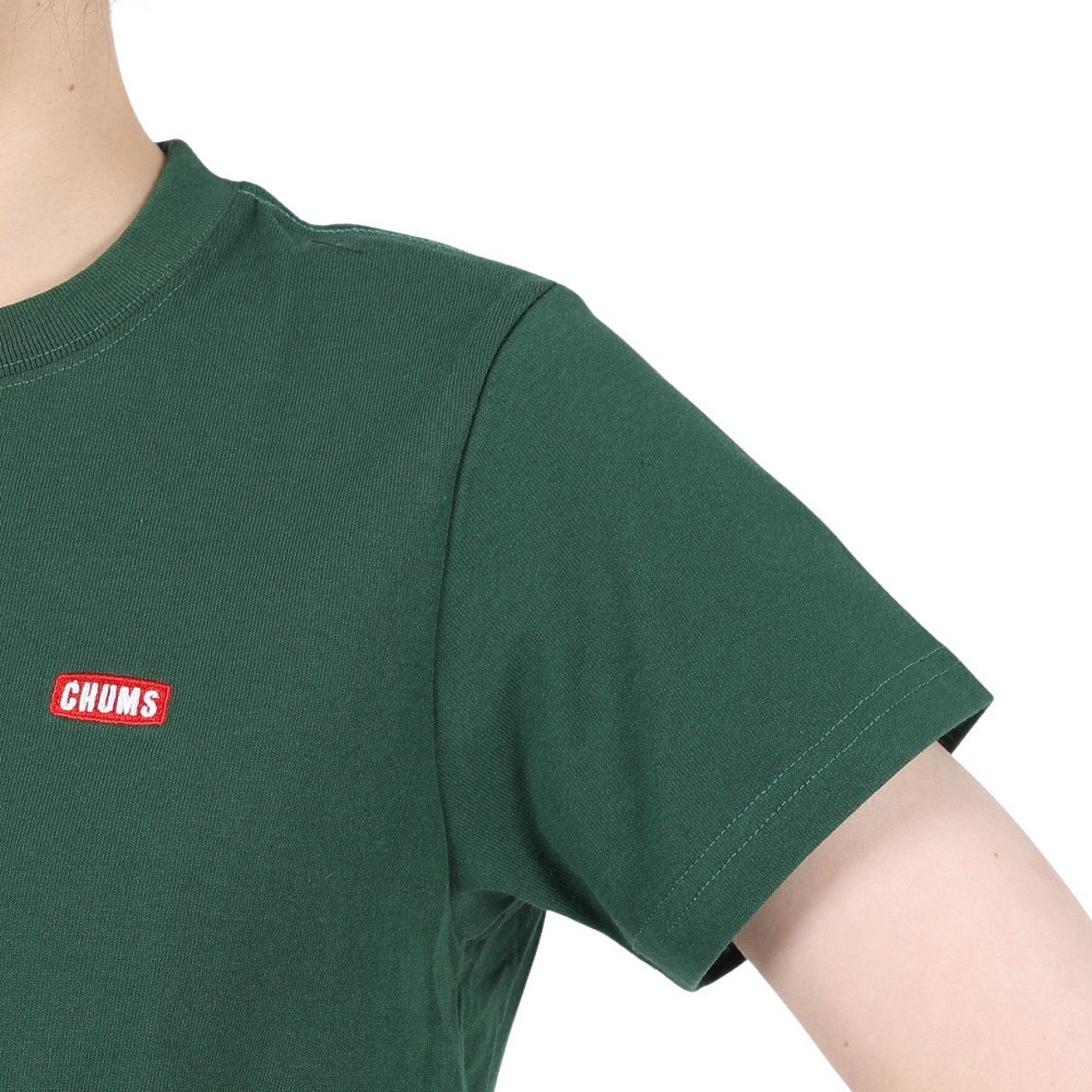 チャムス（CHUMS）（レディース）半袖Tシャツ ブービーロゴTシャツ CH11-2279-M080 ダークグリーン